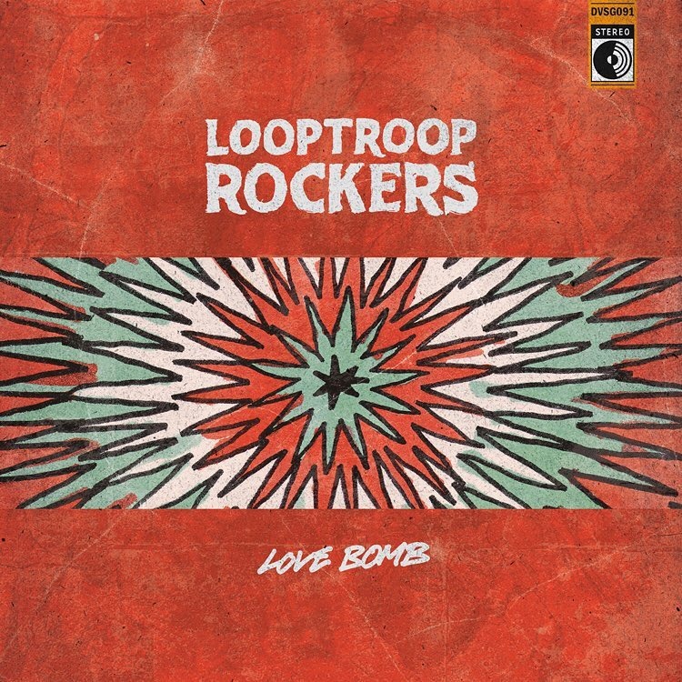 Album cover art for "Love Bomb" by Looptroop Rockers