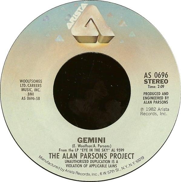 Album cover art for "Gemini" by The Alan Parsons Project