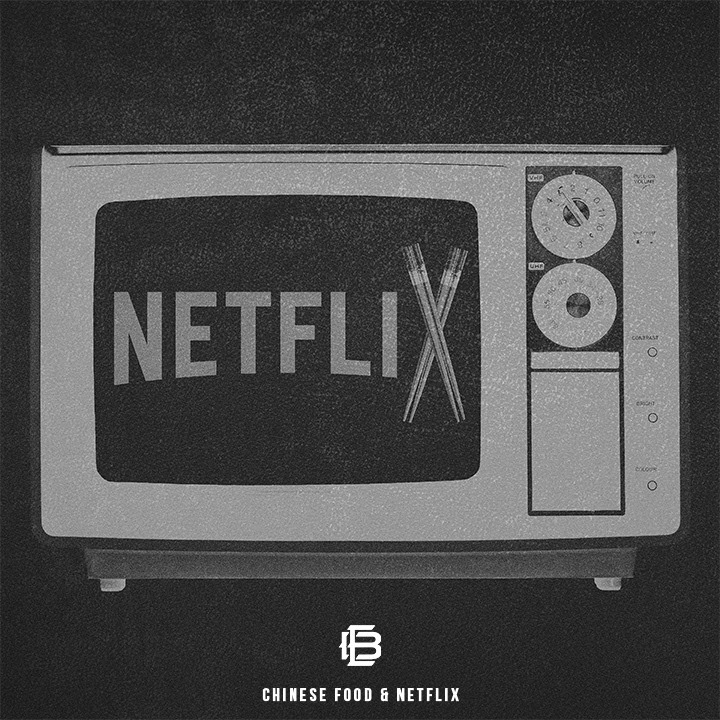 Album cover art for "Chinese Food & Netflix" by Eric Bellinger & ARoc