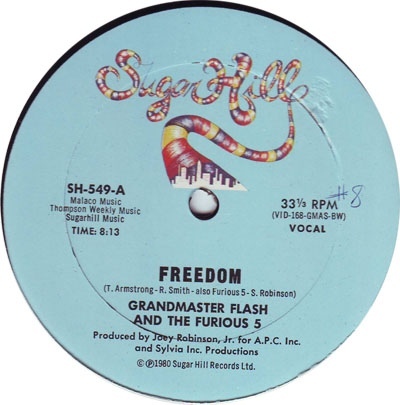 Album cover art for "Freedom" by Grandmaster Flash & The Furious Five