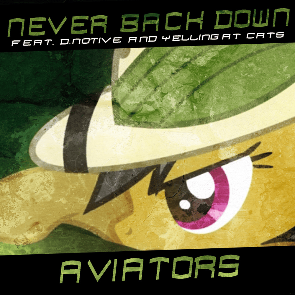 Album cover art for "Never Back Down" by Aviators & d.notive & Yelling At Cats