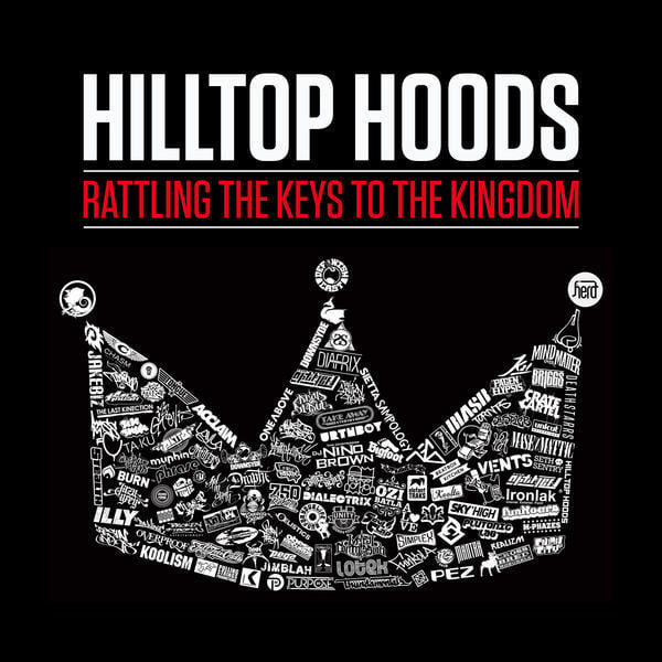 Album cover art for "Rattling The Keys To The Kingdom" by Hilltop Hoods
