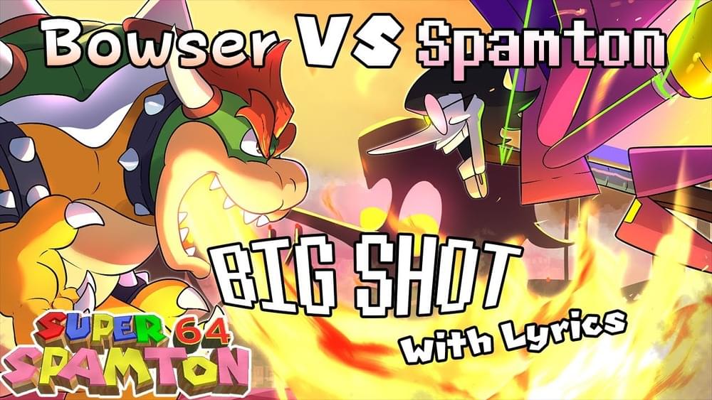 Album cover art for "Bowser vs Spamton - BIG SHOT" by Juno Songs