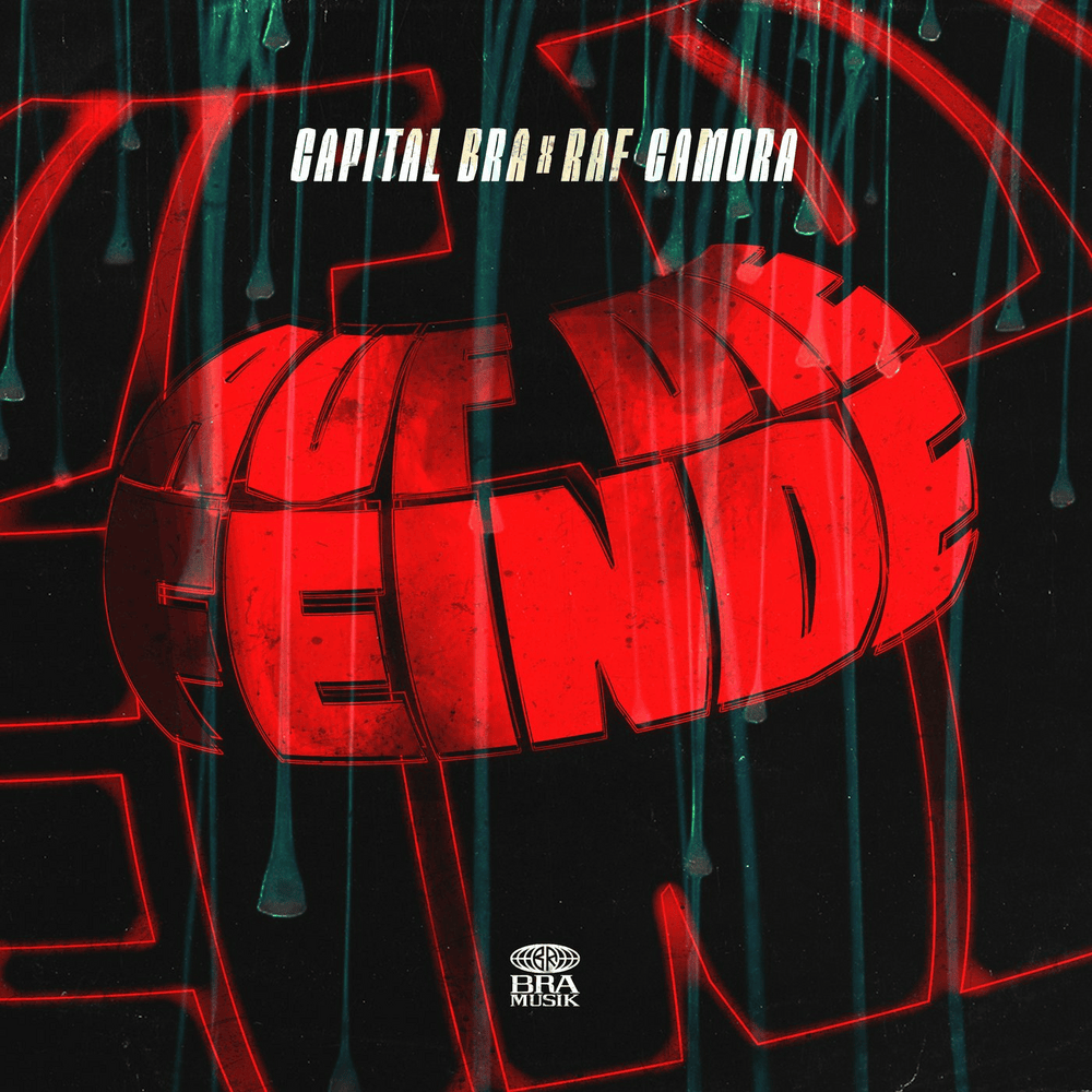 Album cover art for "Auf die Feinde" by Capital Bra