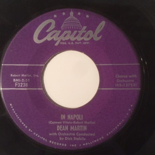 Album cover art for "In Napoli" by Dean Martin