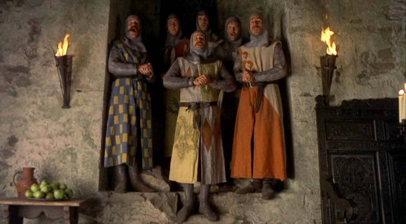 Album cover art for "Knights of the round table / Camelot song" by Monty Python & John Cleese & Graham Chapman