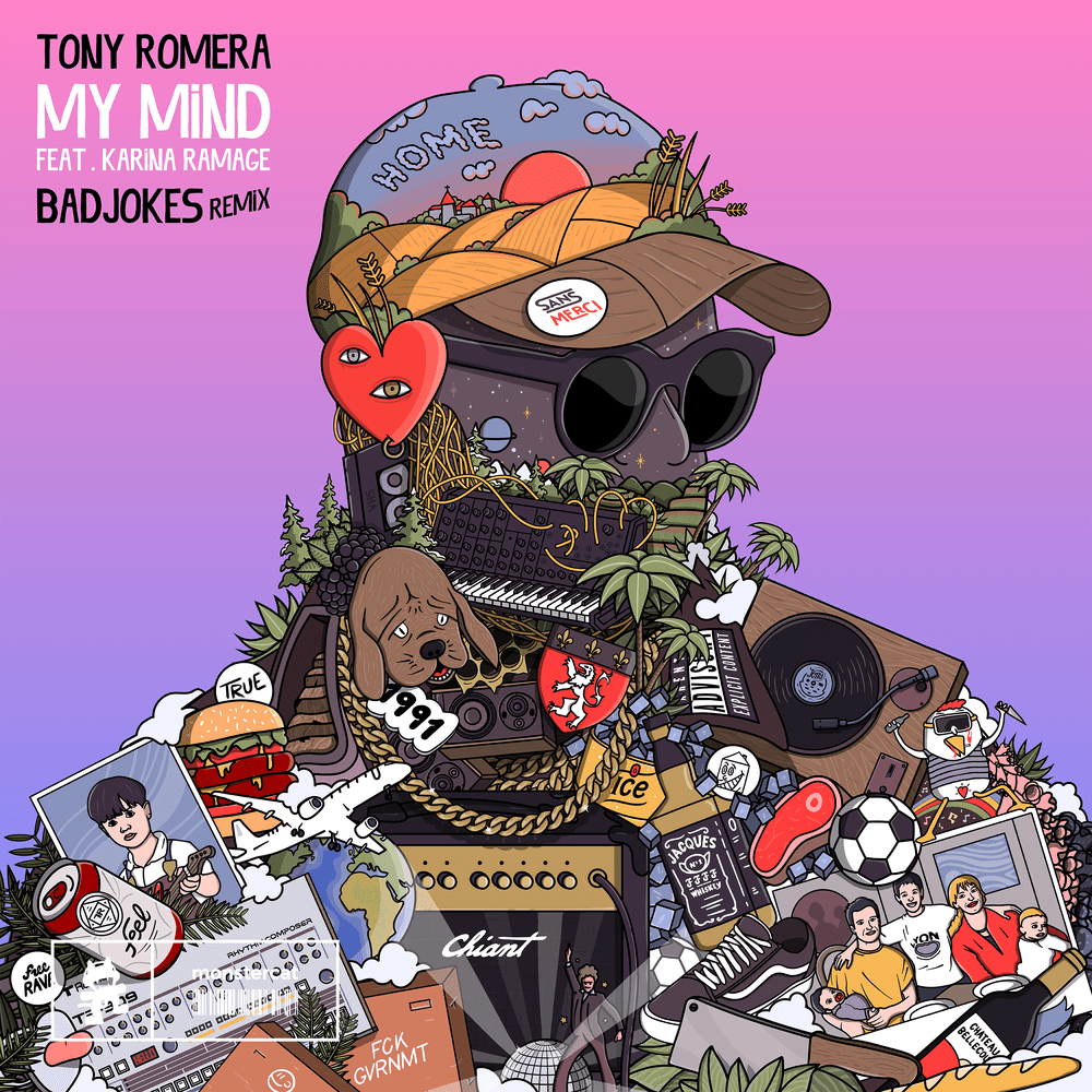 Album cover art for "My Mind (Badjokes Remix)" by Tony Romera & Karina Ramage