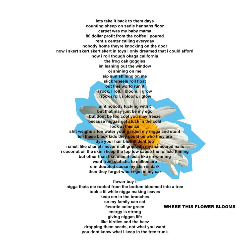 Album cover art for "Where This Flower Blooms" by Tyler, The Creator & Frank Ocean