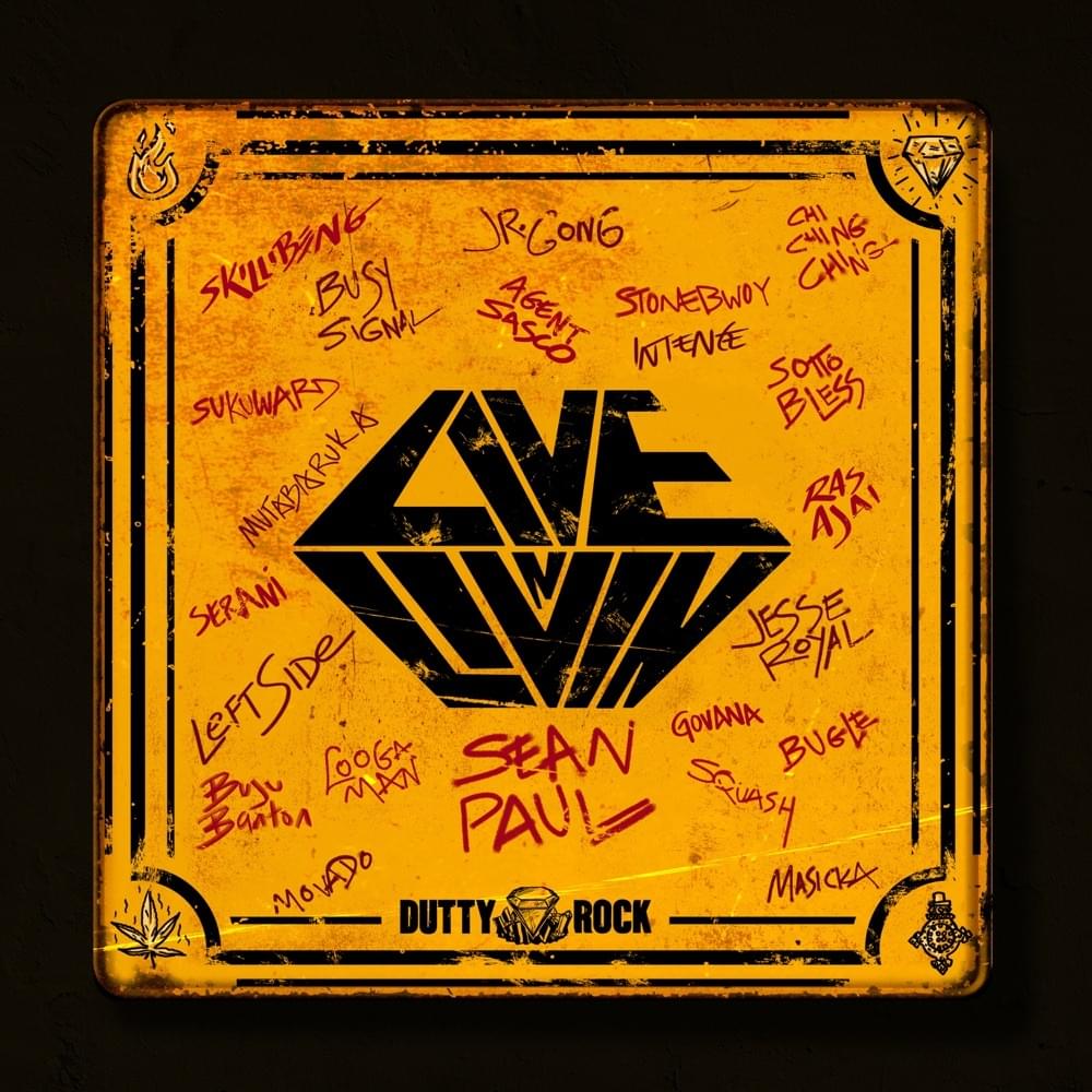Album cover art for "Life We Livin" by Sean Paul & SQUASH