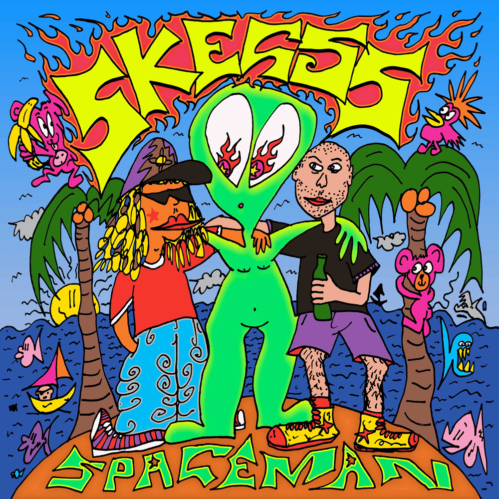 Album cover art for "Spaceman" by Skegss