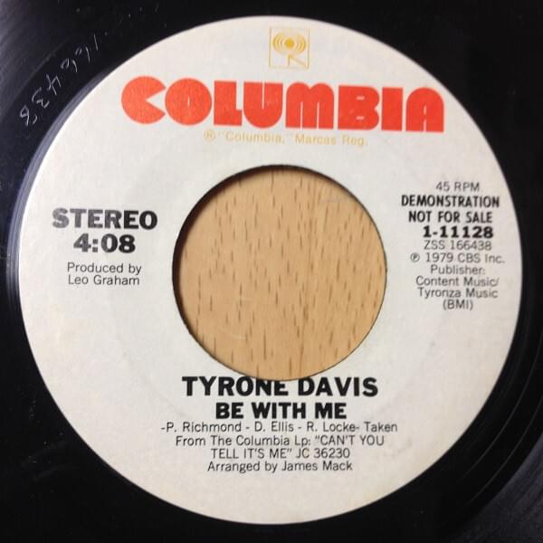 Album cover art for "Be With Me" by Tyrone Davis