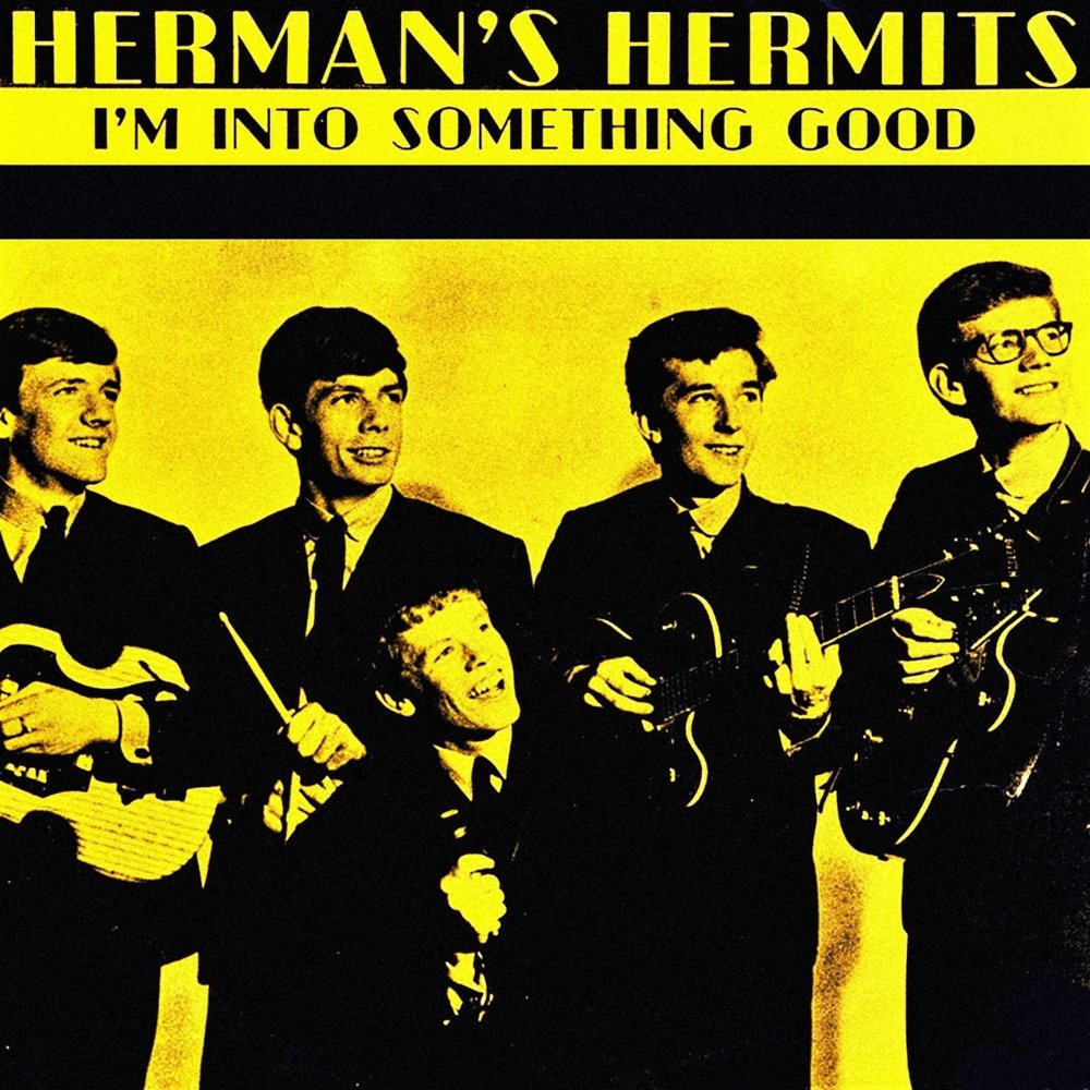 Album cover art for "I’m Into Something Good" by Herman’s Hermits