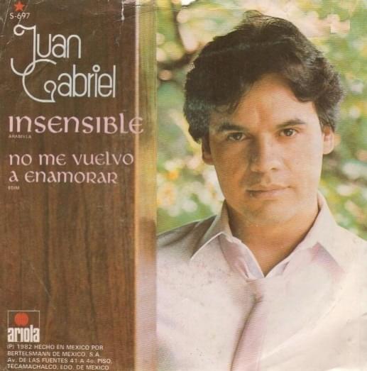 Album cover art for "Insensible" by Juan Gabriel