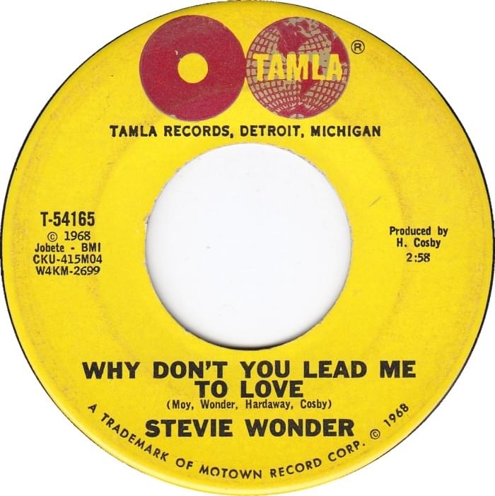 Album cover art for "Why Don’t You Lead Me To Love" by Stevie Wonder