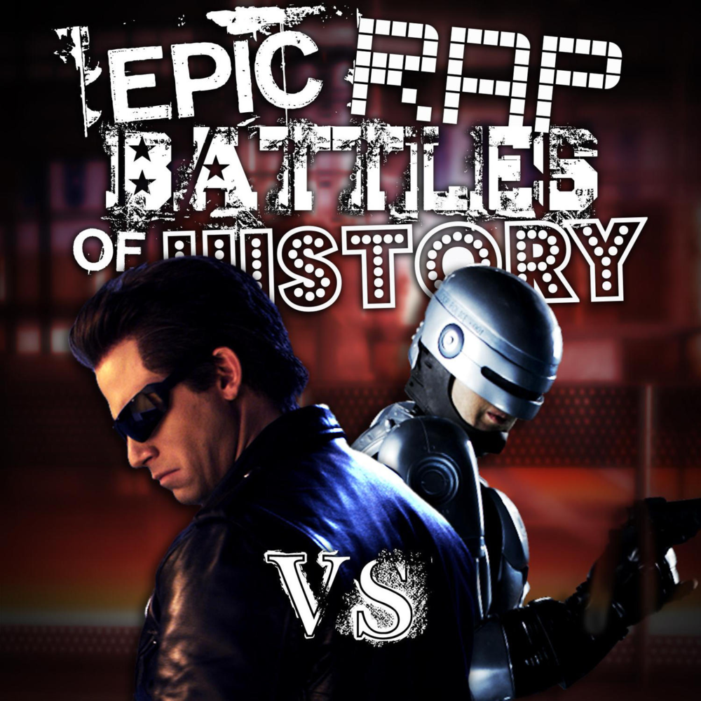 Album cover art for "Terminator vs Robocop" by Epic Rap Battles of History & EpicLLOYD & Nice Peter & Arnold Schwarzenegger