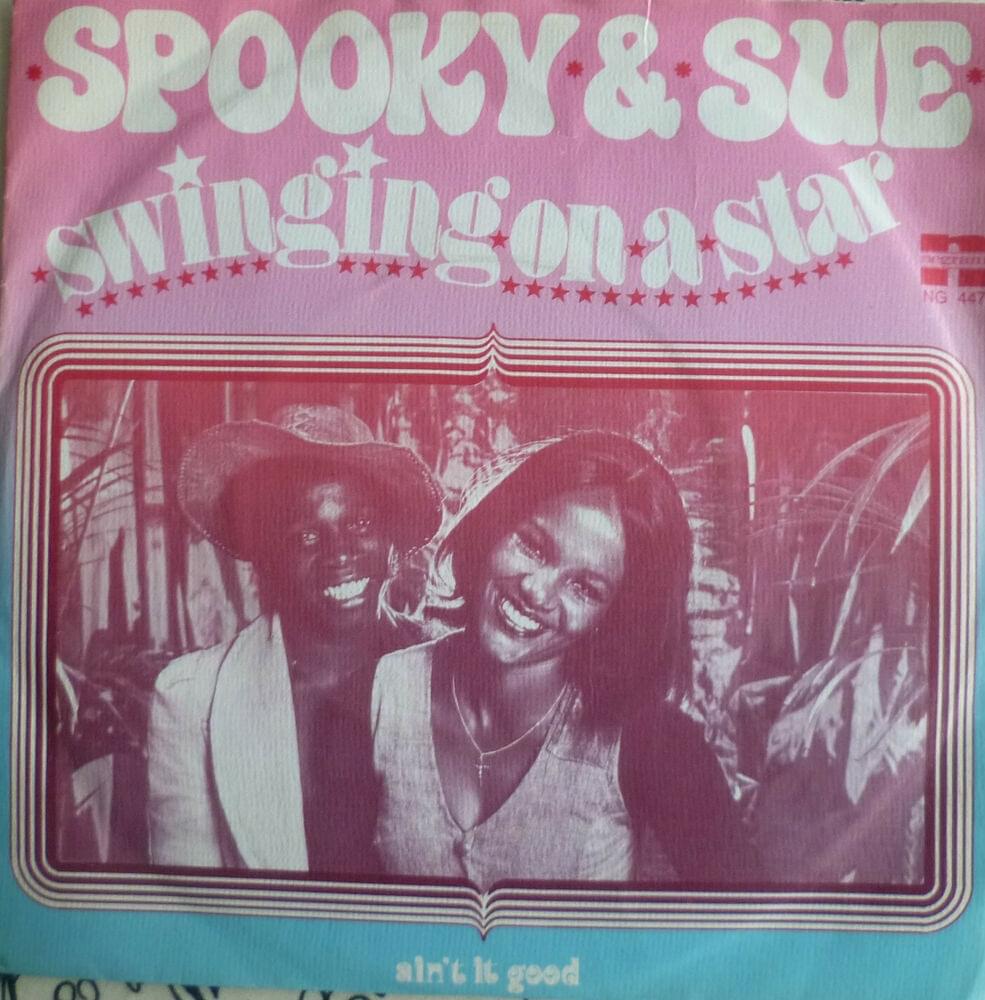Album cover art for "Swinging on a Star" by Spooky & Sue