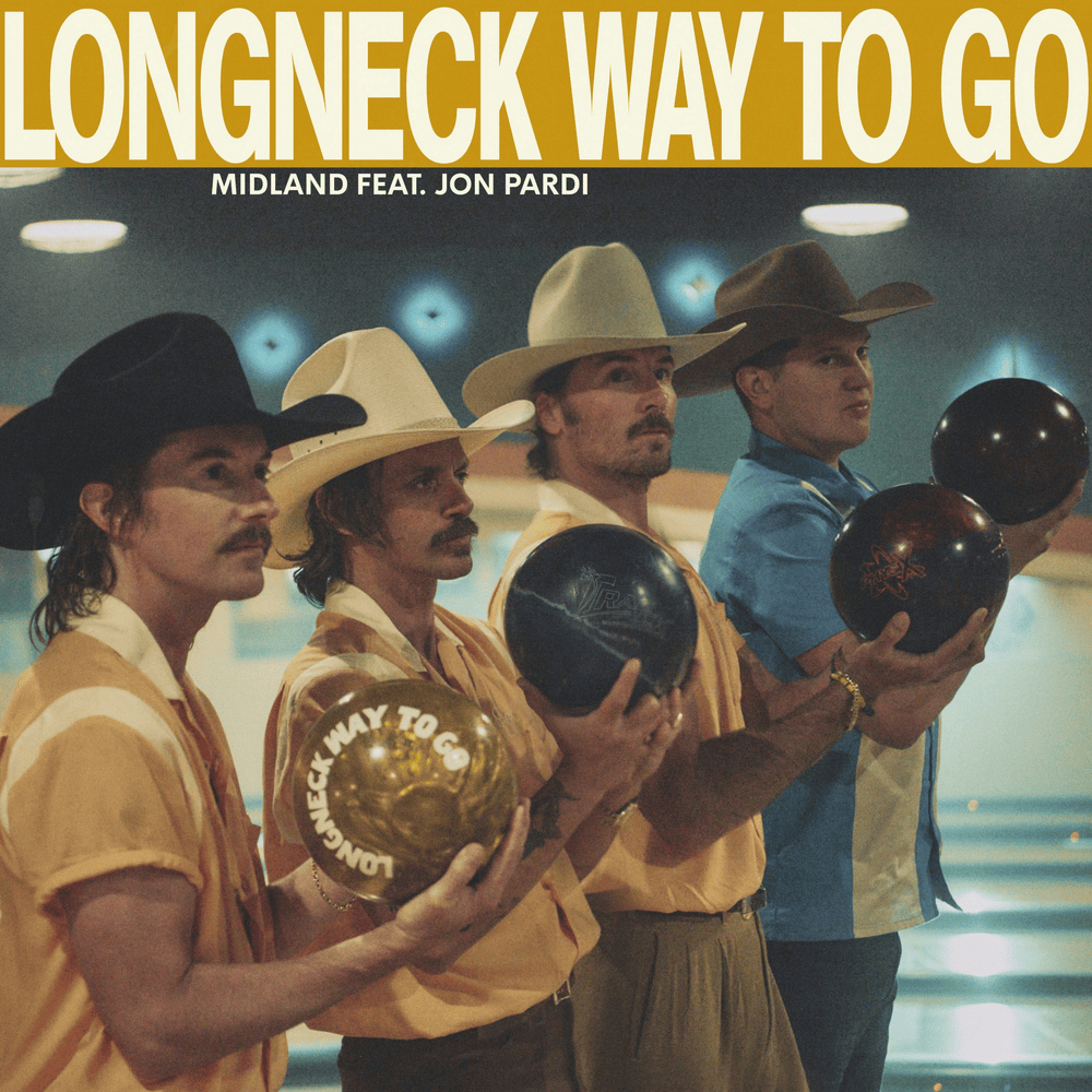 Album cover art for "Longneck Way To Go" by Midland & Jon Pardi