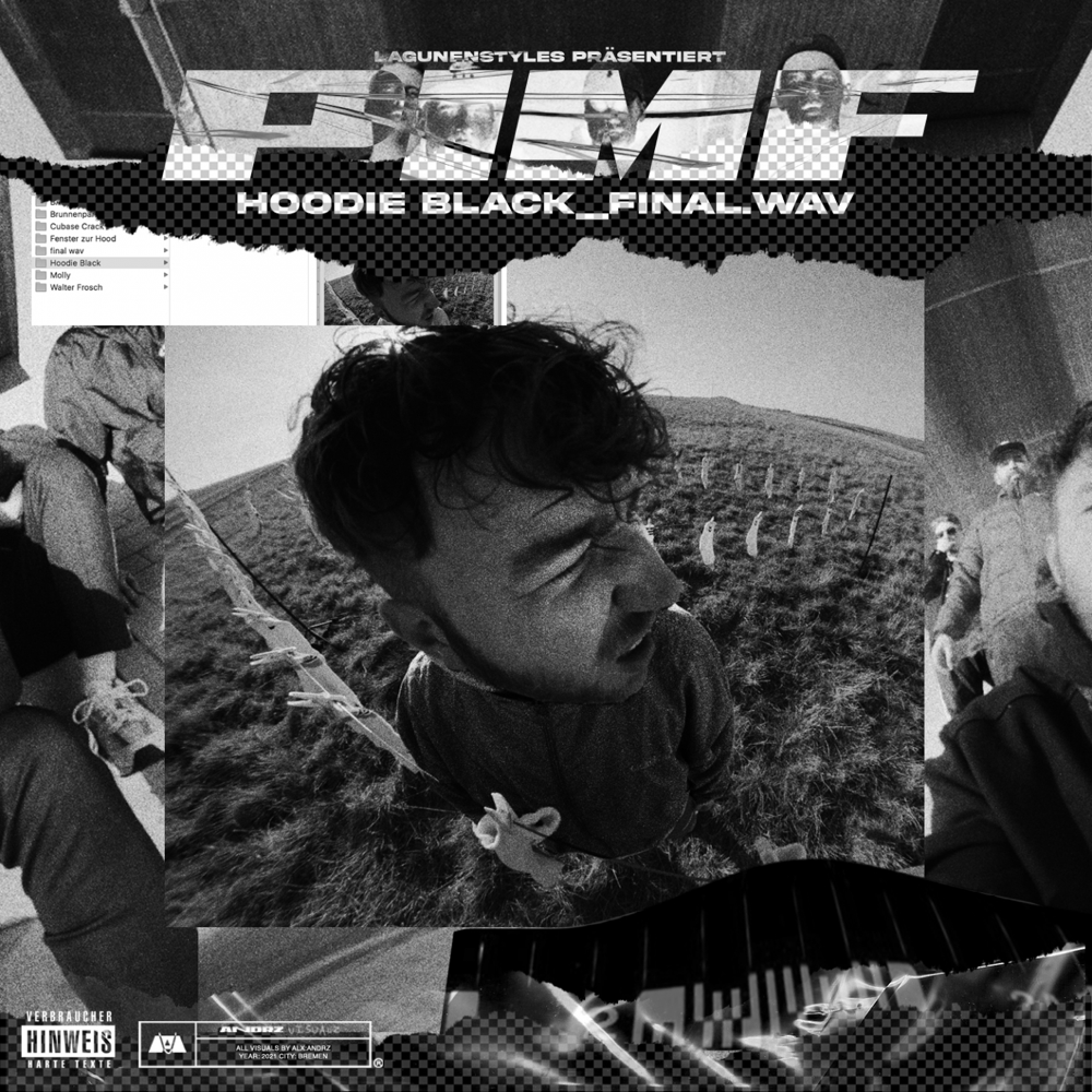 Album cover art for "Hoodie Black" by PIMF
