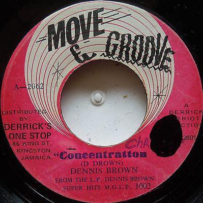 Album cover art for "Concentration" by Dennis Brown