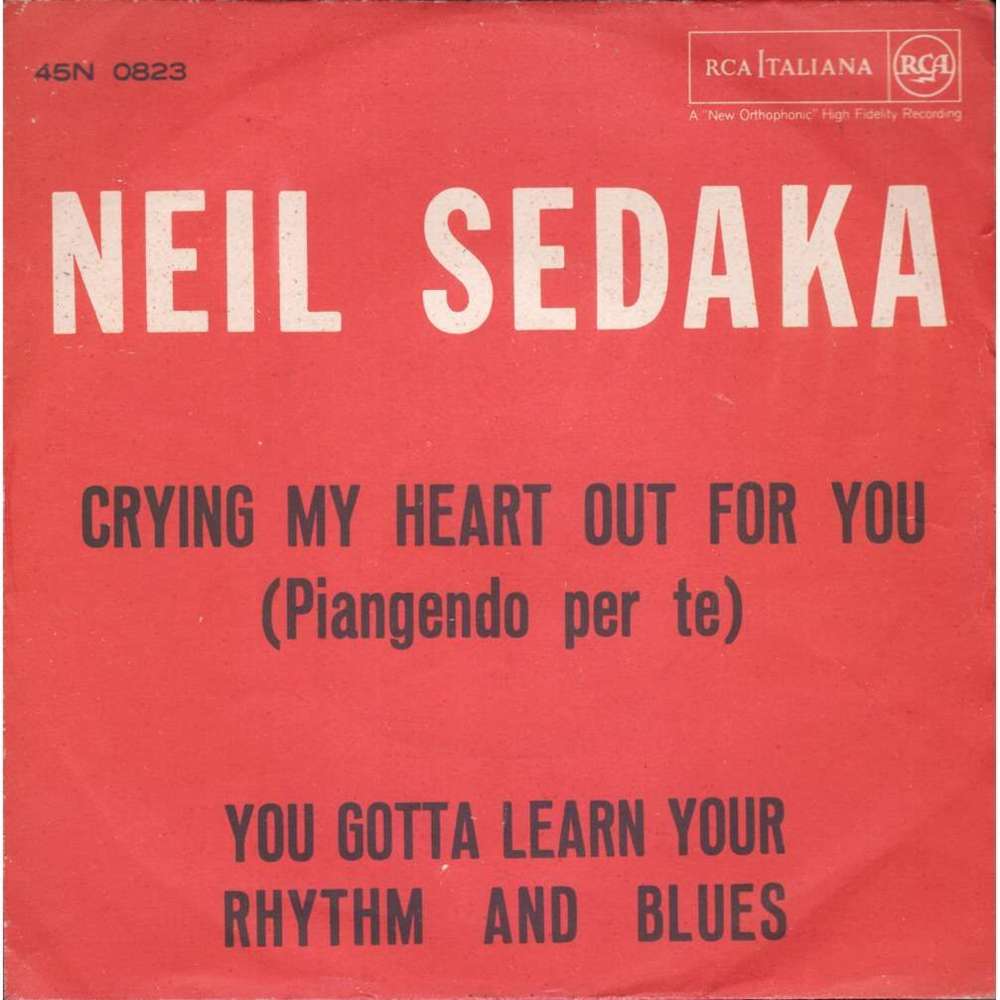 Album cover art for "Crying My Heart Out For You" by Neil Sedaka