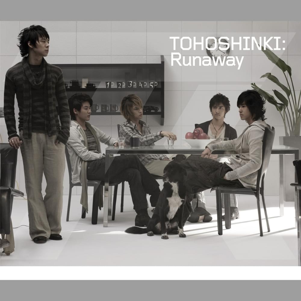 Album cover art for "Runaway" by TVXQ! (동방신기)