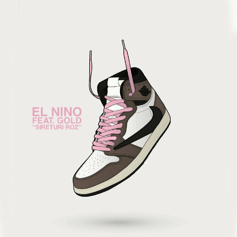 Album cover art for "Șireturi roz" by El Nino