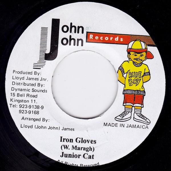 Album cover art for "Iron Gloves" by Junior Cat