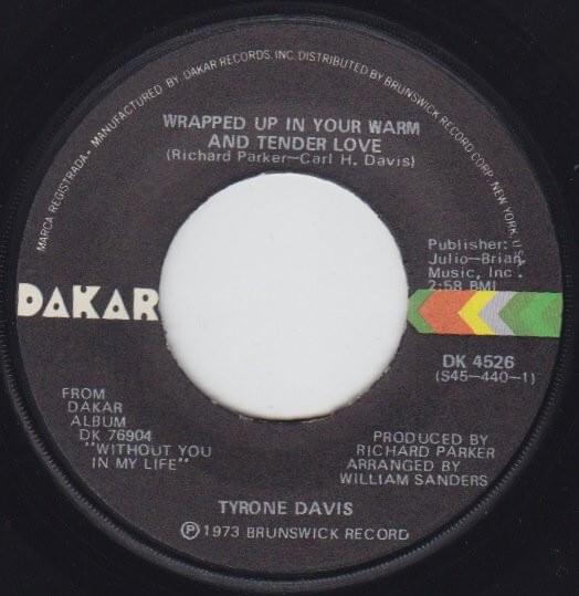 Album cover art for "Wrapped Up In Your Warm And Tender Love" by Tyrone Davis