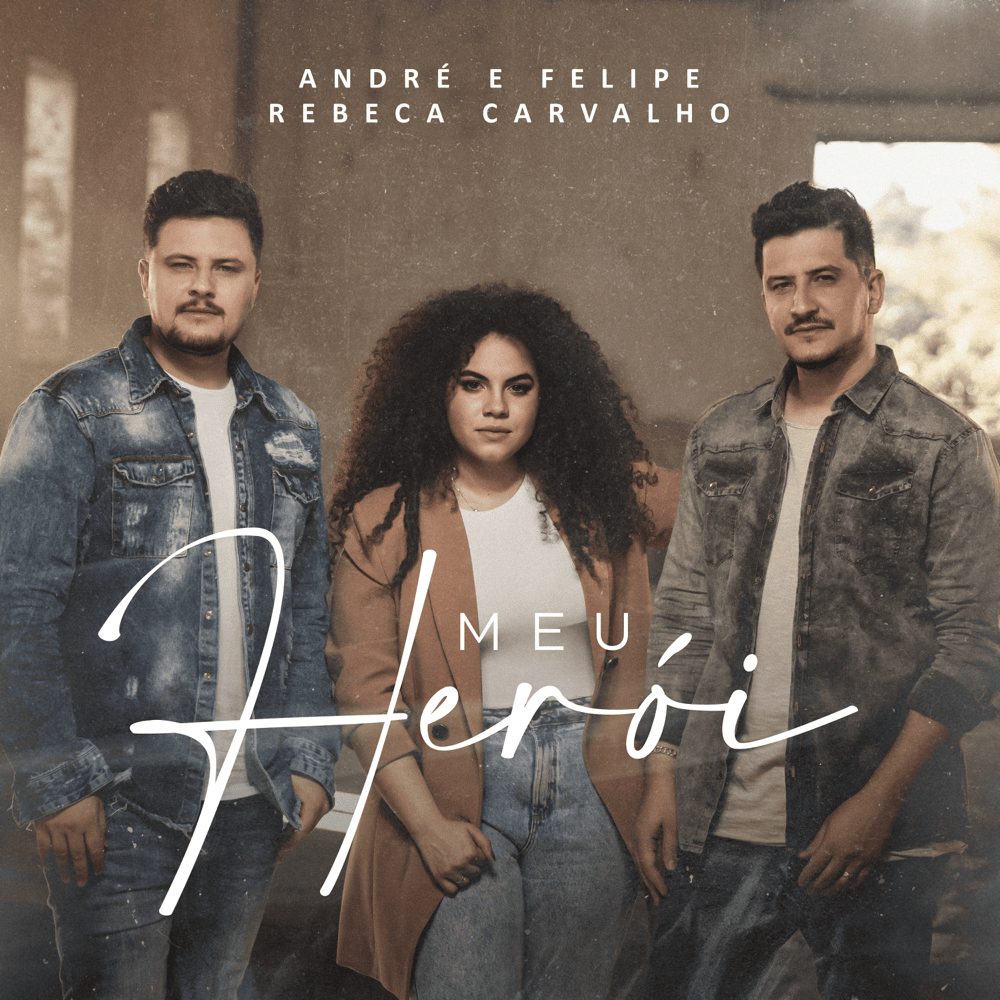 Album cover art for "Meu Herói" by André & Felipe