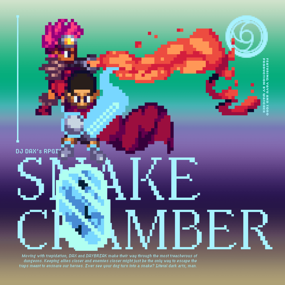Album cover art for "SNAKE CHAMBER" by pdr dax & TORO & yayu