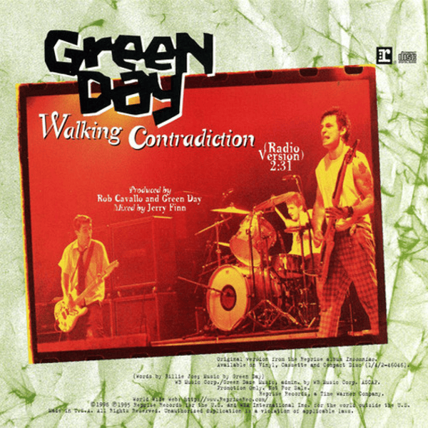 Album cover art for "Walking Contradiction" by Green Day