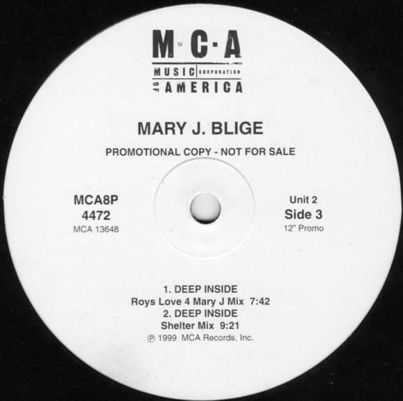 Album cover art for "Deep Inside (Shelter Mix)" by Mary J. Blige