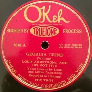 Album cover art for "Georgia Grind" by Louis Armstrong & His Hot Five