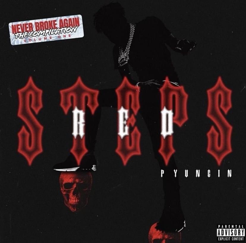 Album cover art for "Red Steps" by Never Broke Again