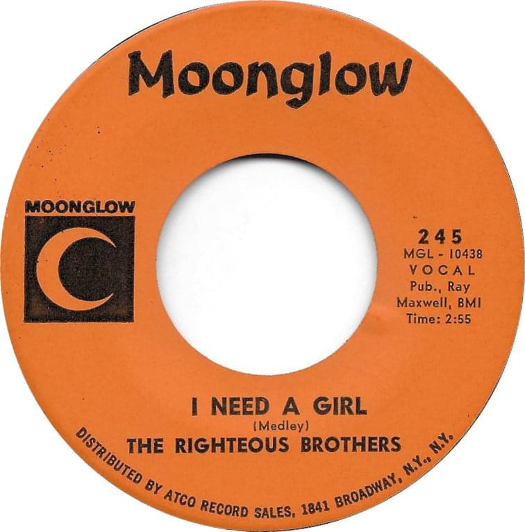 Album cover art for "I Need a Girl" by The Righteous Brothers