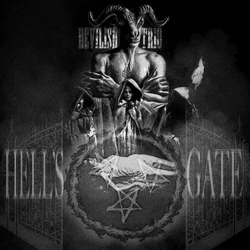 Album cover art for "Hell’s Gate" by DEVILISH TRIO