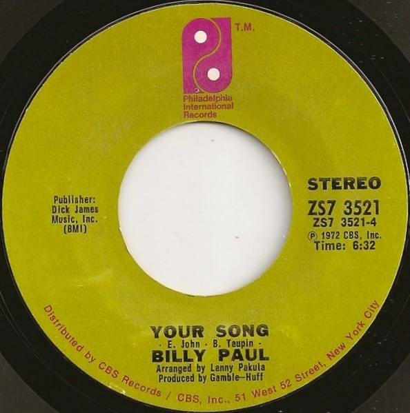 Your Song by Billy Paul