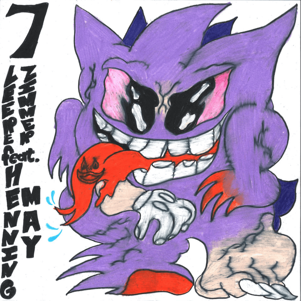 Album cover art for "7 LEERE ZIMMER" by Ufo361
