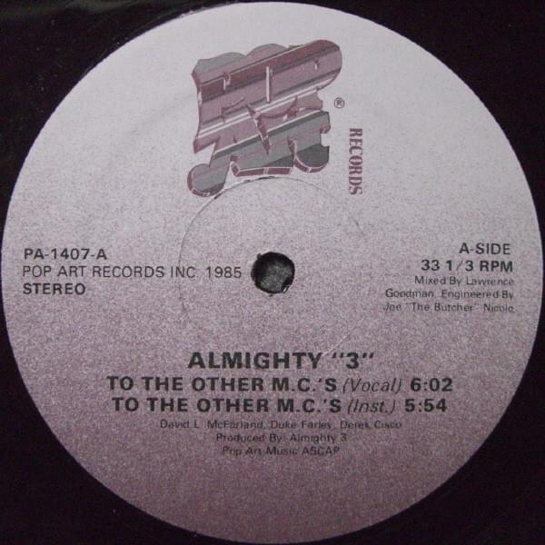Album cover art for "To The Other MC’s" by Almighty 3