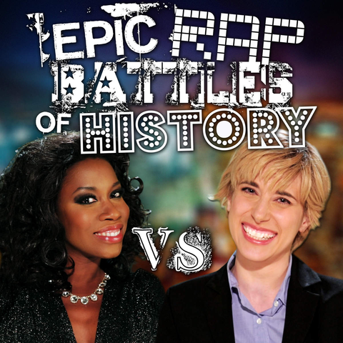 Album cover art for "Oprah Winfrey vs Ellen DeGeneres" by Epic Rap Battles of History & Lauren Flans & November Christine