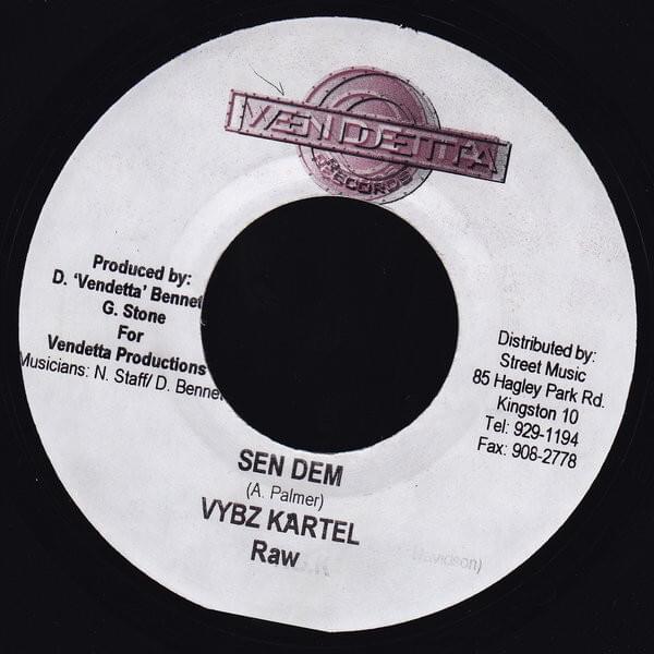 Album cover art for "Sen Dem" by Vybz Kartel