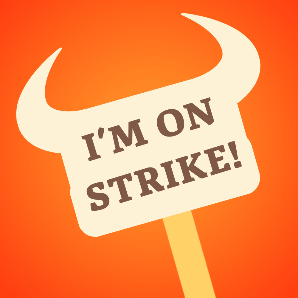 Album cover art for "I’m On Strike!" by Dan Bull