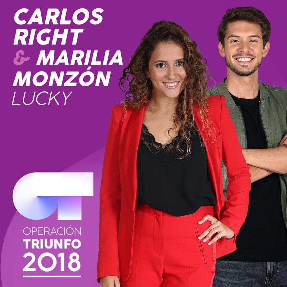 Album cover art for "Lucky" by Operación Triunfo 2018 & Carlos Right & Marilia Monzón
