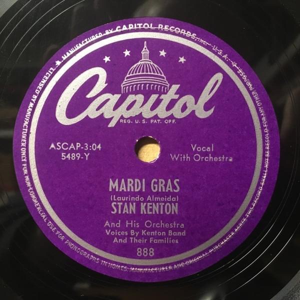Album cover art for "Mardi Gras" by Stan Kenton