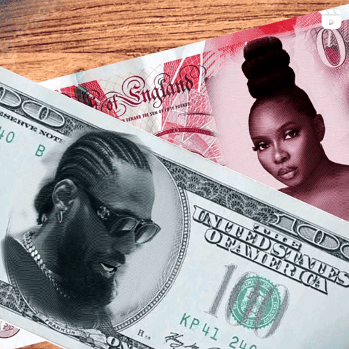 Album cover art for "Pounds & Dollars" by Yemi Alade & Phyno