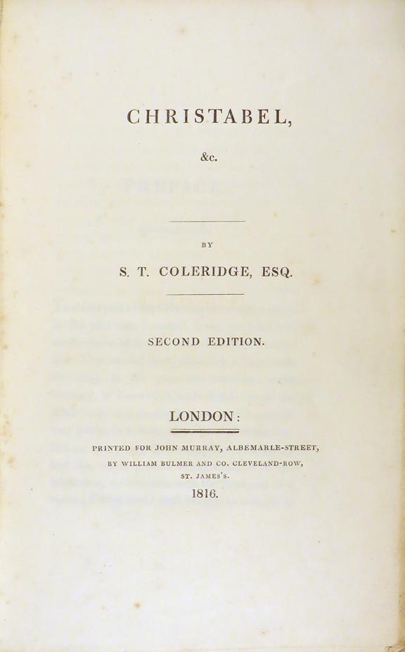 Christabel by Samuel Taylor Coleridge