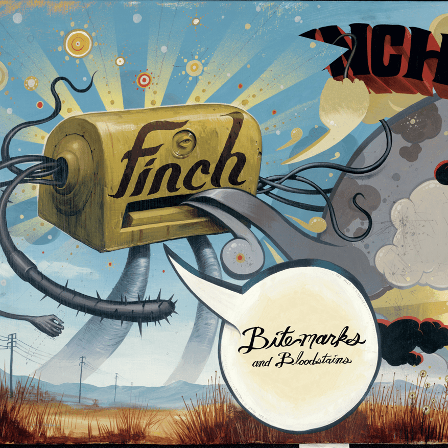 Album cover art for "Bitemarks and Bloodstains" by Finch (USA)