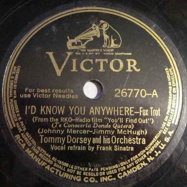 Album cover art for "I’d Know You Anywhere" by Frank Sinatra & Tommy Dorsey and His Orchestra
