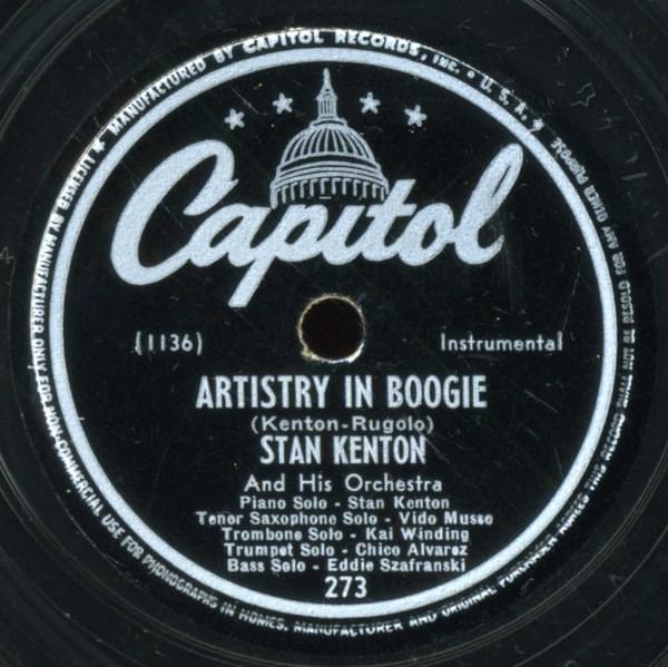 Album cover art for "Artistry in Boogie" by Stan Kenton