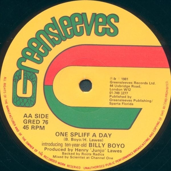Album cover art for "One Spliff a Day" by Billy Boyo